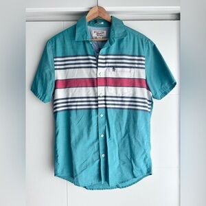 Original Penguin Red and Green Casual Button Down Shirt